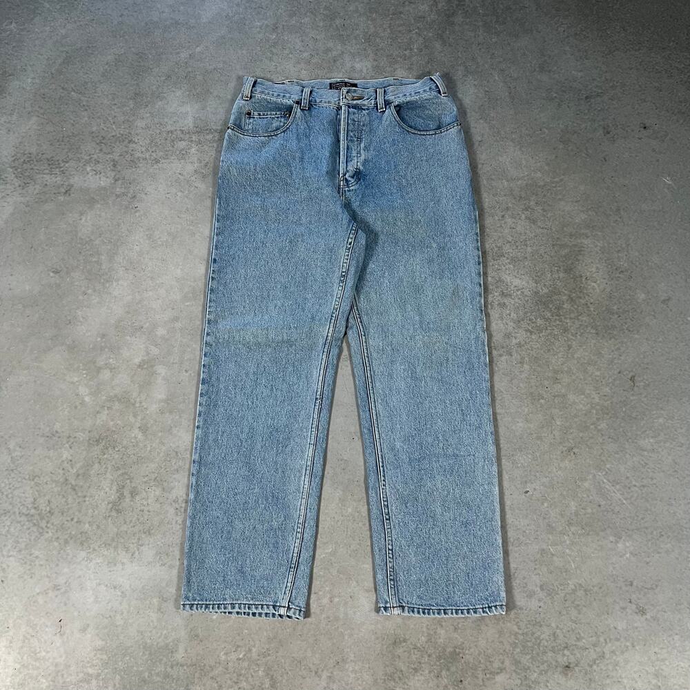 Vintage 90s Old Navy Straight Leg Mens 35x30 Jeans Classic Fit 100% Cotton Denim